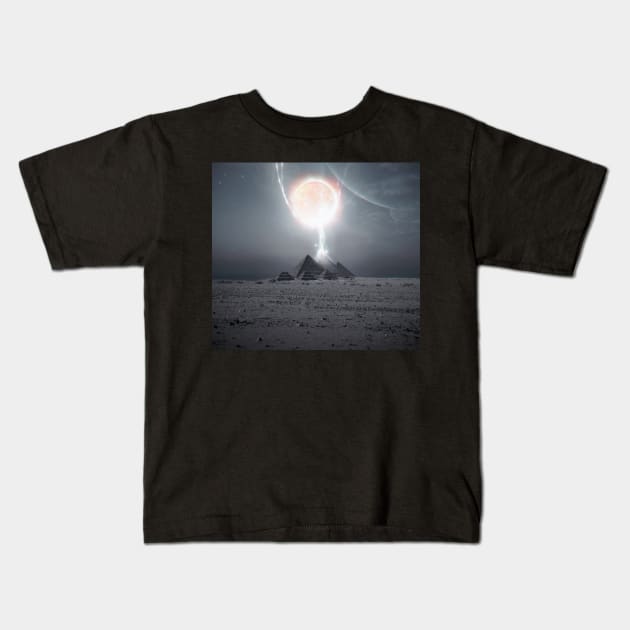 Pyramids Kids T-Shirt by FoxAndBear